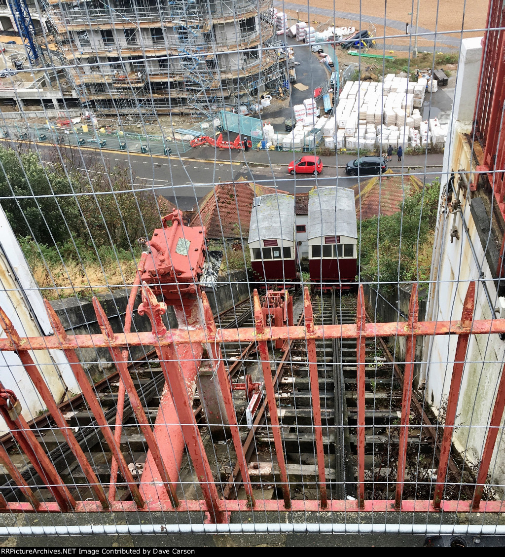 The sadly neglected and closed Leas Lift Funicular